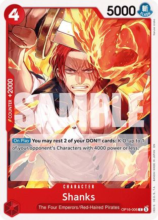 The Time of Battle  OP16-006 Shanks (OP16-006)  - Common