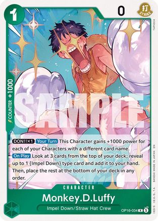 The Time of Battle  OP16-034 Monkey.D.Luffy (034) (OP16-034)  - Foil - Rare