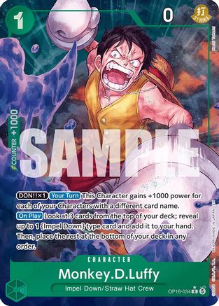 The Time of Battle  OP16-034 Monkey.D.Luffy (034) (Alternate Art) (OP16-034)  - Foil - Rare