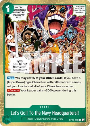The Time of Battle  OP16-038 Let's Go!! To the Navy Headquarters.. (OP16-038)  - Foil - Rare