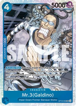 The Time of Battle  OP16-056 Mr.3(Galdino) (056) (OP16-056)  - Foil - Super Rare