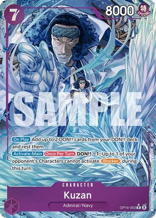 The Time of Battle  OP16-063 Kuzan (Alternate Art) (OP16-063)  - Foil - Rare