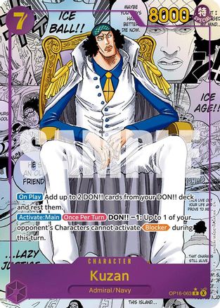 The Time of Battle  OP16-063 Kuzan (Manga) (OP16-063)  - Foil - Rare
