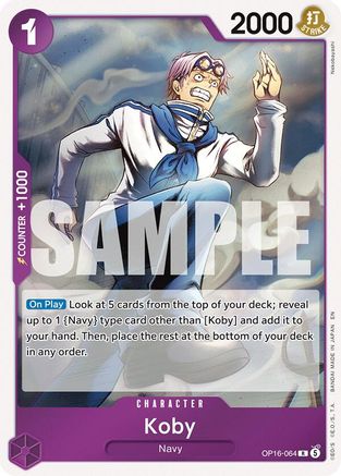 The Time of Battle  OP16-064 Koby (OP16-064)  - Foil - Rare