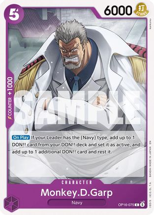 The Time of Battle  OP16-075 Monkey.D.Garp (OP16-075)  - Common