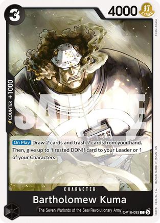 The Time of Battle  OP16-093 Bartholomew Kuma (093) (OP16-093)  - Common