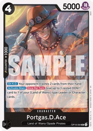 The Time of Battle  OP16-094 Portgas.D.Ace (094) (OP16-094)  - Uncommon
