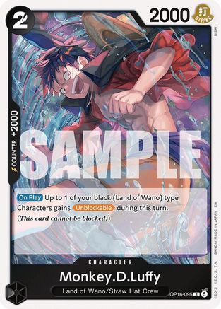 The Time of Battle  OP16-095 Monkey.D.Luffy (095) (OP16-095)  - Foil - Rare