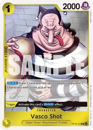 The Time of Battle  OP16-110 Vasco Shot (OP16-110)  - Foil - Rare