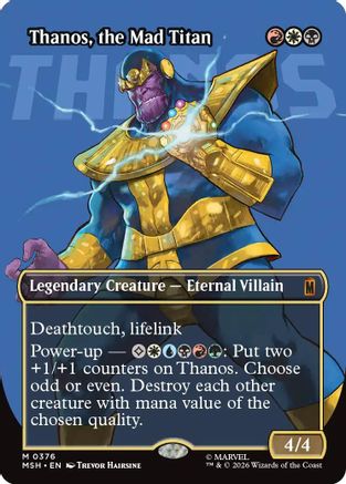 Marvel Super Heroes - (MSH-376) - Thanos, the Mad Titan (Borderless) (0376)