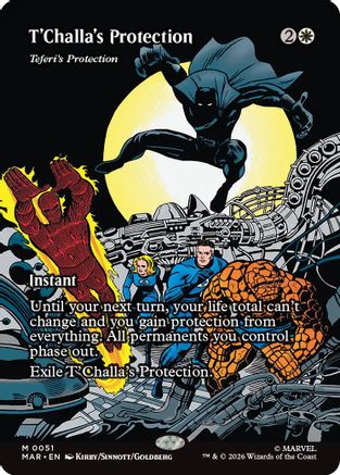 Marvel Universe Eternal-Legal - (MAR-051) - T'Challa's Protection - Teferi's Protection (Borderless)