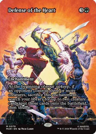 Marvel Universe Eternal-Legal - (MAR-076) - Defense of the Heart (Borderless) Foil