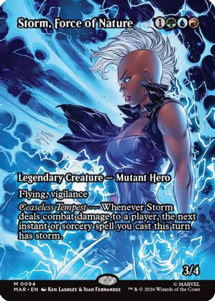 Marvel Universe Eternal-Legal - (MAR-094) - Storm, Force of Nature (Borderless) Foil