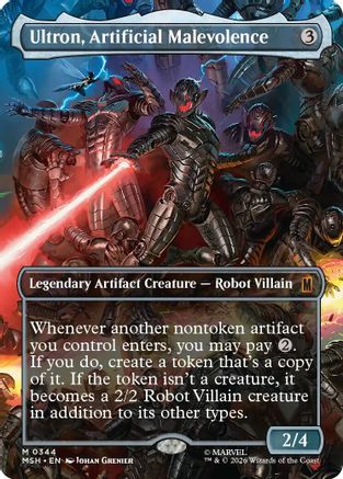 Marvel Super Heroes - (MSH-344) - Ultron, Artificial Malevolence (Borderless) (0344)