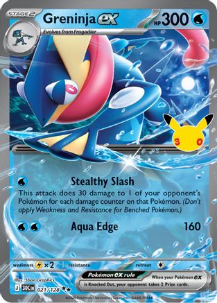 ME 30th Celebration  021/128 Greninja ex  - Holofoil - Double Rare