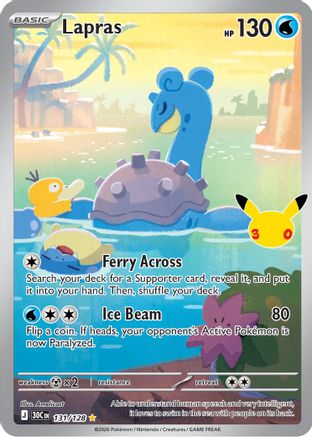 ME 30th Celebration  131/128 Lapras  - Holofoil - Illustration Rare