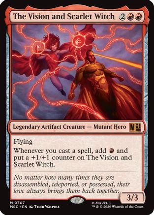 Commander: Marvel Super Heroes - (MSC-707) - The Vision and Scarlet Witch Foil
