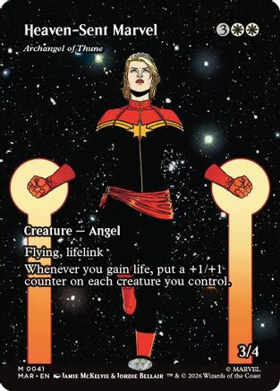 Marvel Universe Eternal-Legal - (MAR-041) - Heaven-Sent Marvel - Archangel of Thune (Borderless) Foil