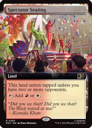 Commander: Marvel Super Heroes - (MSC-495) - Spectator Seating (Extended Art) Foil