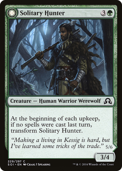 Shadows over Innistrad - (SOI-229) - Solitary Hunter: (Double Faced Transform)