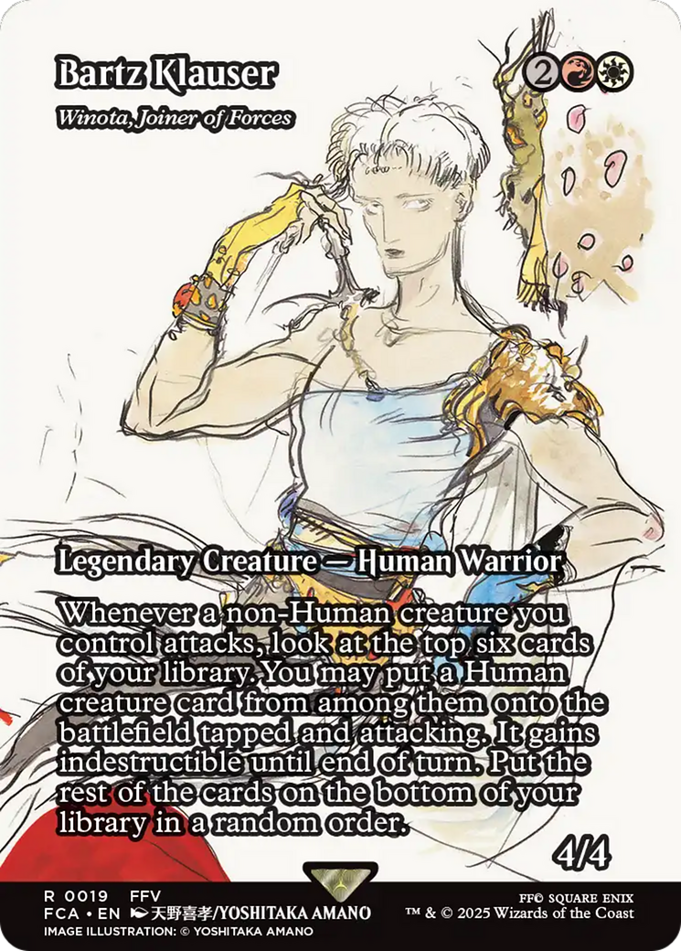 FINAL FANTASY: Through the Ages / Bartz Klauser - (FCA-019) - Bartz Klauser - Winota, Joiner of Forces (Showcase) (Borderless)