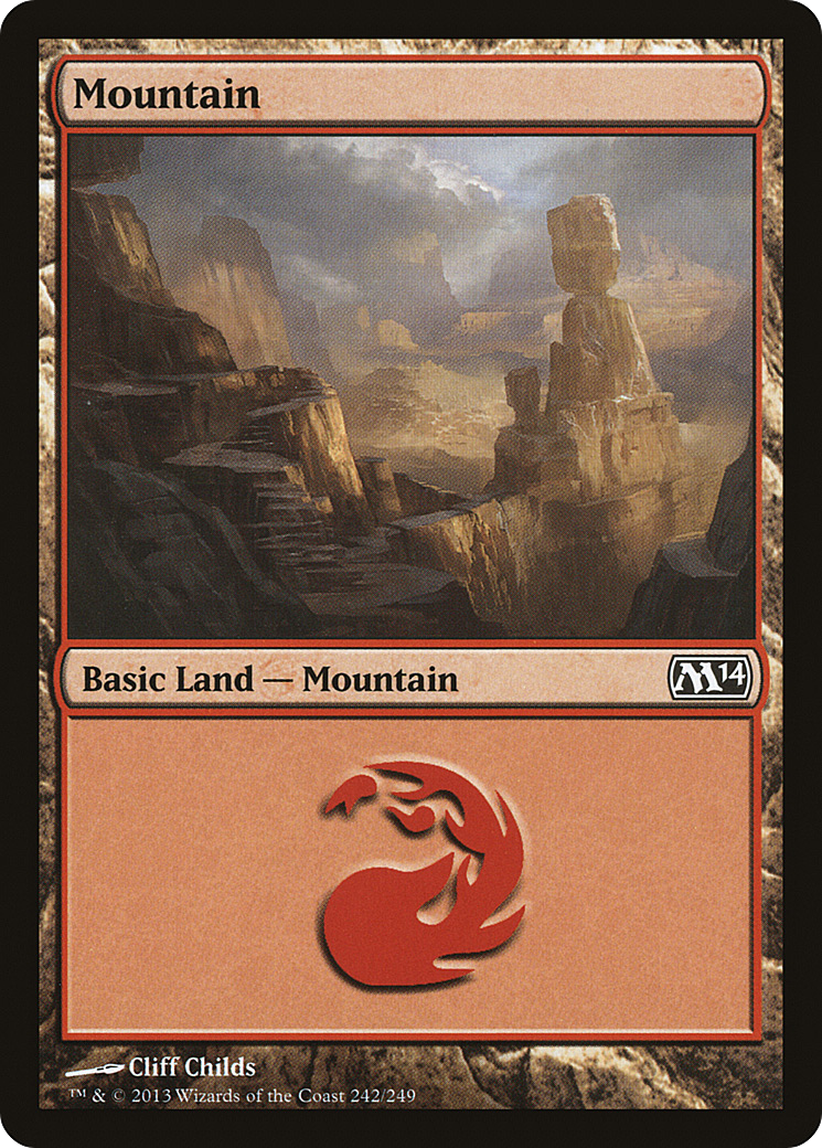 Magic 2014 - (M14-242) - Mountain (242) Foil