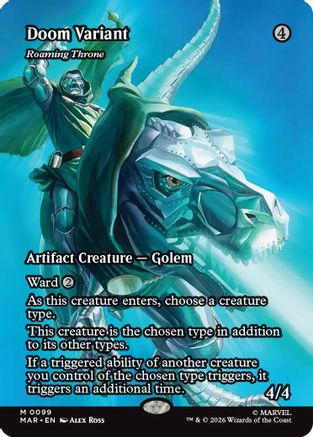 Marvel Universe Eternal-Legal - (MAR-099) - Doom Variant - Roaming Throne (Borderless) Foil