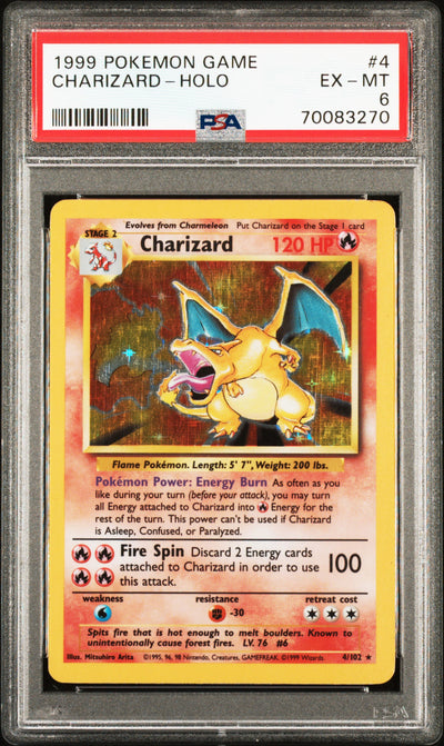 Base Set  004/102 PSA6 #70083270 Charizard  - Holofoil - Holo Rare