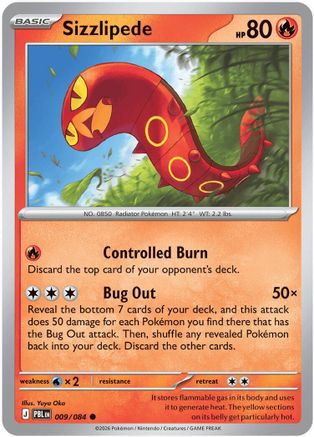ME05 Pitch Black  009 Sizzlipede  - Reverse Holofoil - Common