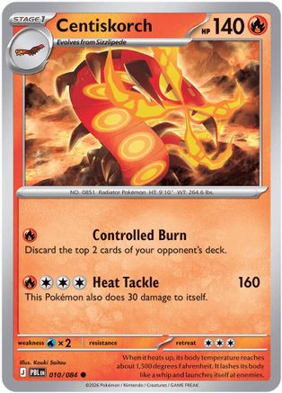 ME05 Pitch Black  010 Centiskorch  - Reverse Holofoil - Common