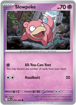 ME05 Pitch Black  029 Slowpoke  - Reverse Holofoil - Common