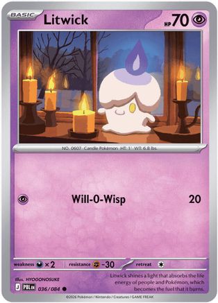 ME05 Pitch Black  036 Litwick  - Common