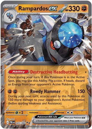 ME05 Pitch Black  045/084 Rampardos ex  - Holofoil - Double Rare