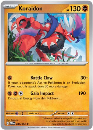ME05 Pitch Black  047 Koraidon  - Holofoil - Rare