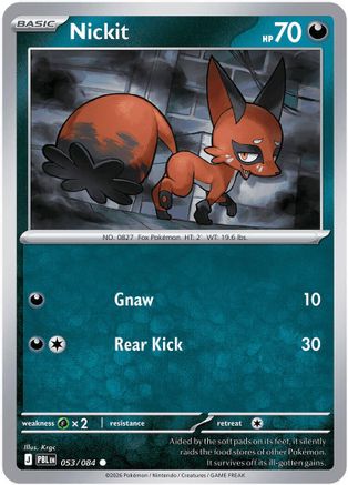 ME05 Pitch Black  053 Nickit  - Reverse Holofoil - Common