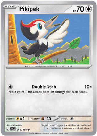ME05 Pitch Black  066 Pikipek  - Reverse Holofoil - Common
