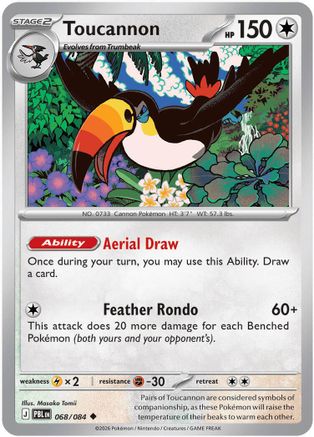 ME05 Pitch Black  068/084 Toucannon  - Reverse Holofoil - Uncommon
