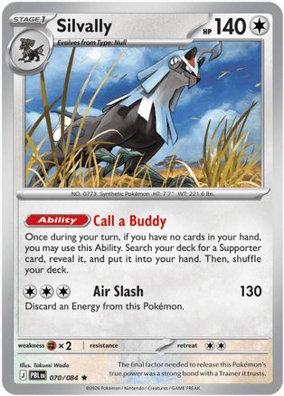 ME05 Pitch Black  070/084 Silvally  - Reverse Holofoil - Rare