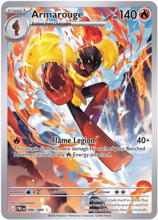 ME05 Pitch Black  086/084 Armarouge  - Holofoil - Illustration Rare