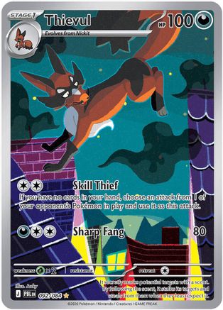 ME05 Pitch Black  092/084 Thievul  - Holofoil - Illustration Rare