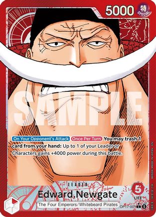 The Worlds Strongest Warriors  OP17-001 Edward.Newgate (001) (Alternate Art) (OP17-001)  - Foil - Leader