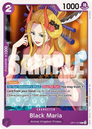 The Worlds Strongest Warriors  OP17-072 Black Maria (OP17-072)  - Common
