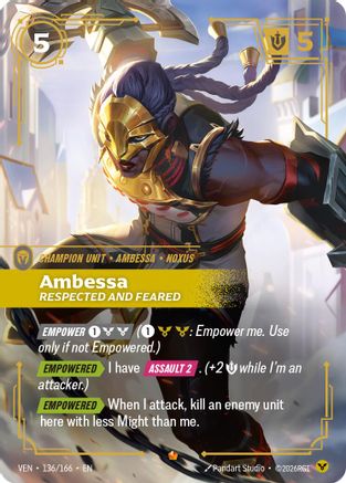 Vendetta (136/166): Ambessa - Respected and Feared - Foil