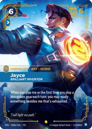 Vendetta (068a/166): Jayce - Brilliant Inventor (Alternate Art) - Foil