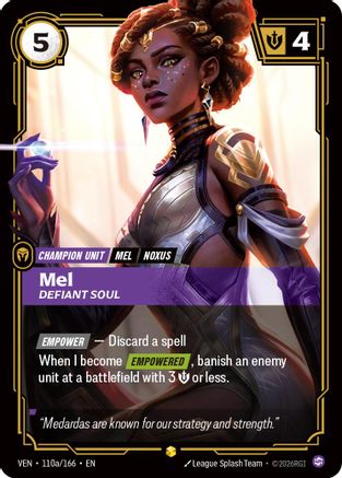 Vendetta (110a/166): Mel - Defiant Soul (Alternate Art) - Foil