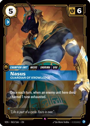 Vendetta (063/166): Nasus - Guardian of Knowledge - Foil