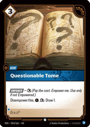 Vendetta (054/166): Questionable Tome - Foil
