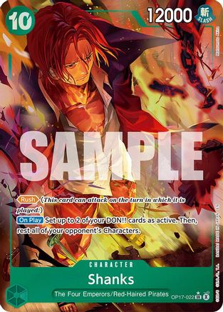 The Worlds Strongest Warriors  OP17-022 Shanks (022) (Alternate Art) (OP17-022)  - Foil - Super Rare