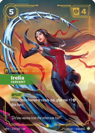 Vendetta (174/166): Irelia - Fervent (Overnumbered) - Foil