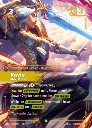 Vendetta (185/166): Kayle - Justified (Overnumbered) - Foil